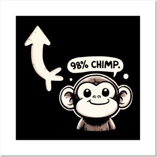 98 Percent little Chimp Posters and Art